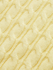 Cable Knit Short Sleeve Sweater
