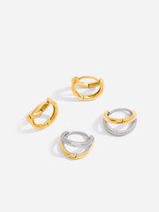 Irregular Shaped Hoop Earrings