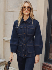 Contrast Stitch Denim Jacket