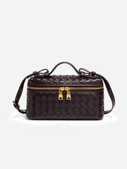 Woven PU Leather Box Bag