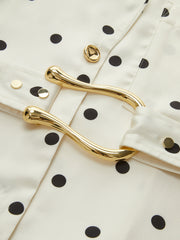 Polka Dot Belted Blazer Dress