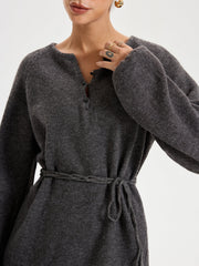 Minimal Tie Front Sweater Co-ords