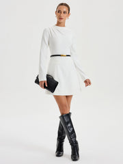 Shoulder-ruched Minimal Dress