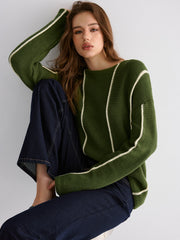 Contrast Striped Sweater