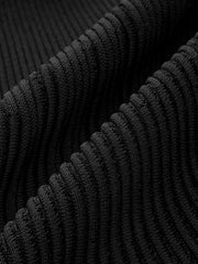 Metal Detail Cut-Out Ribbed Knit Maxi Dress