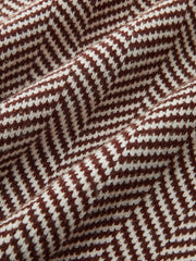 Herringbone Pattern Sleeveless Knit Vest