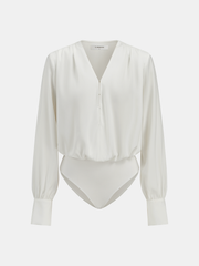 Satin Hook-and-Eye Bodysuit