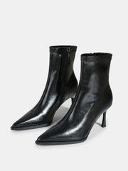 Pointed Toe Kitten Heel Ankle Boots