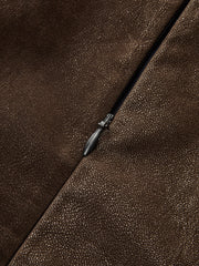 Belted Distressed Faux Leather Vest
