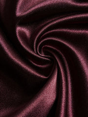 Faux Leather Panel Asymmetric Satin Maxi Skirt