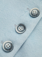 Lapel Button-Front Tweed Blazer