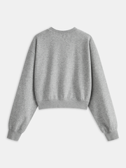 Floral Applique Cropped Sweatshirt