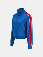 Side Striped Zip-Front  Track Jacket