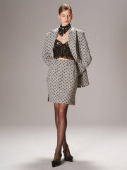 Polka Dot A-Line Mini Skirt
